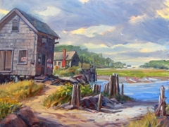 ME Fishing Shack 
20 X 24  oil on linen canvas
Price upon request